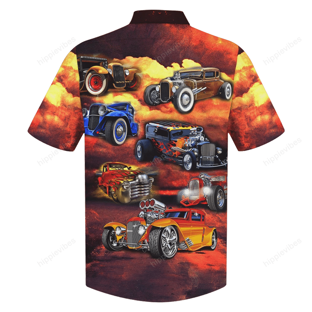 I'm A Hot Rod Grandpa Beautiful Sky Hawaiian Shirt, Hawaiian Shirt Gift, Christmas Gift