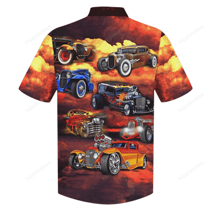 I'm A Hot Rod Grandpa Beautiful Sky Hawaiian Shirt, Hawaiian Shirt Gift, Christmas Gift