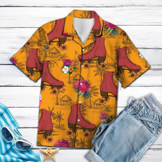 Patrún Bláthanna Trópaiceacha ag Scátáil Rólaire Bándearg Uafásach Léine Haváís, Bronntanas Léine Haváís, Bronntanas Nollag