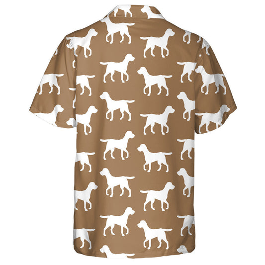 Hand Drawn Beagle Dog Silhouette Isolated Hawaiian Shirt, Hawaiian Shirt Gift, Christmas Gift