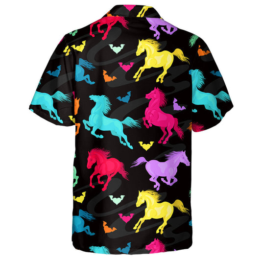 Running Horses And Heart With Wings Hawaiian Shirt,Hawaiian Shirt Gift, Christmas Gift