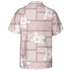 Wild Animals White Flowers With Paisley Leaves And Leopard Hawaiian Shirt, Hawaiian Shirt Gift, Christmas Gift
