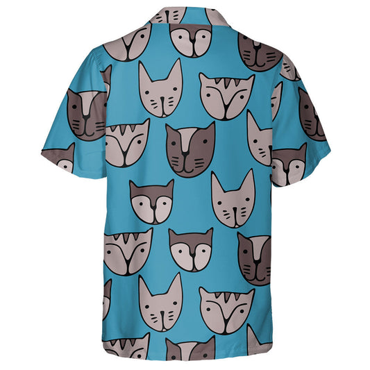 Cartún Aghaidheanna Cat gleoite Ar Léine Gorm Haváí, Bronntanas Léine Haváise, Bronntanas Nollag