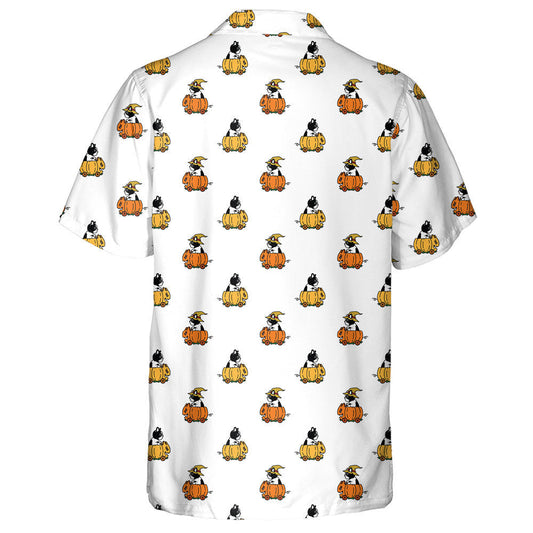 Bulldog Oíche Shamhna Pumpkin Car Riding Madrín Cailleach Léine Haváís, Bronntanas Léine Haváís, Bronntanas Nollag