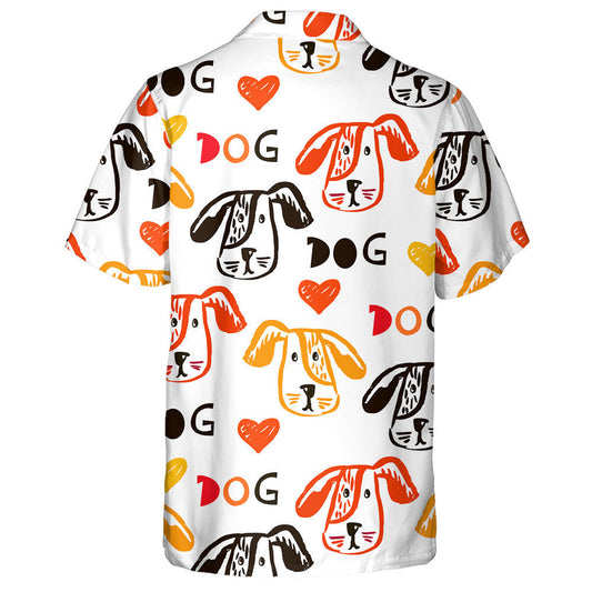 Funny Dogs In Cartoon Style Isolated Background Hawaiian Shirt, Hawaiian Shirt Gift, Christmas Gift