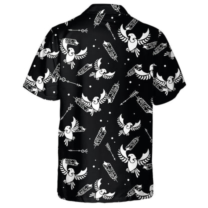 Saigheada Treibhe Agus Iolair Bhán ar Chúlra Dubh Léine haváí, Bronntanas Léine Haváíais, Bronntanas Nollag