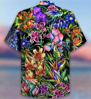 The Secret Floral And Dragon Design Hawaiian Shirt,Hawaiian Shirt Gift, Christmas Gift