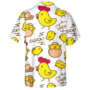 Baby Cute Yellow Chicken With Egg Hawaiian Shirt, Hawaiian For Gift