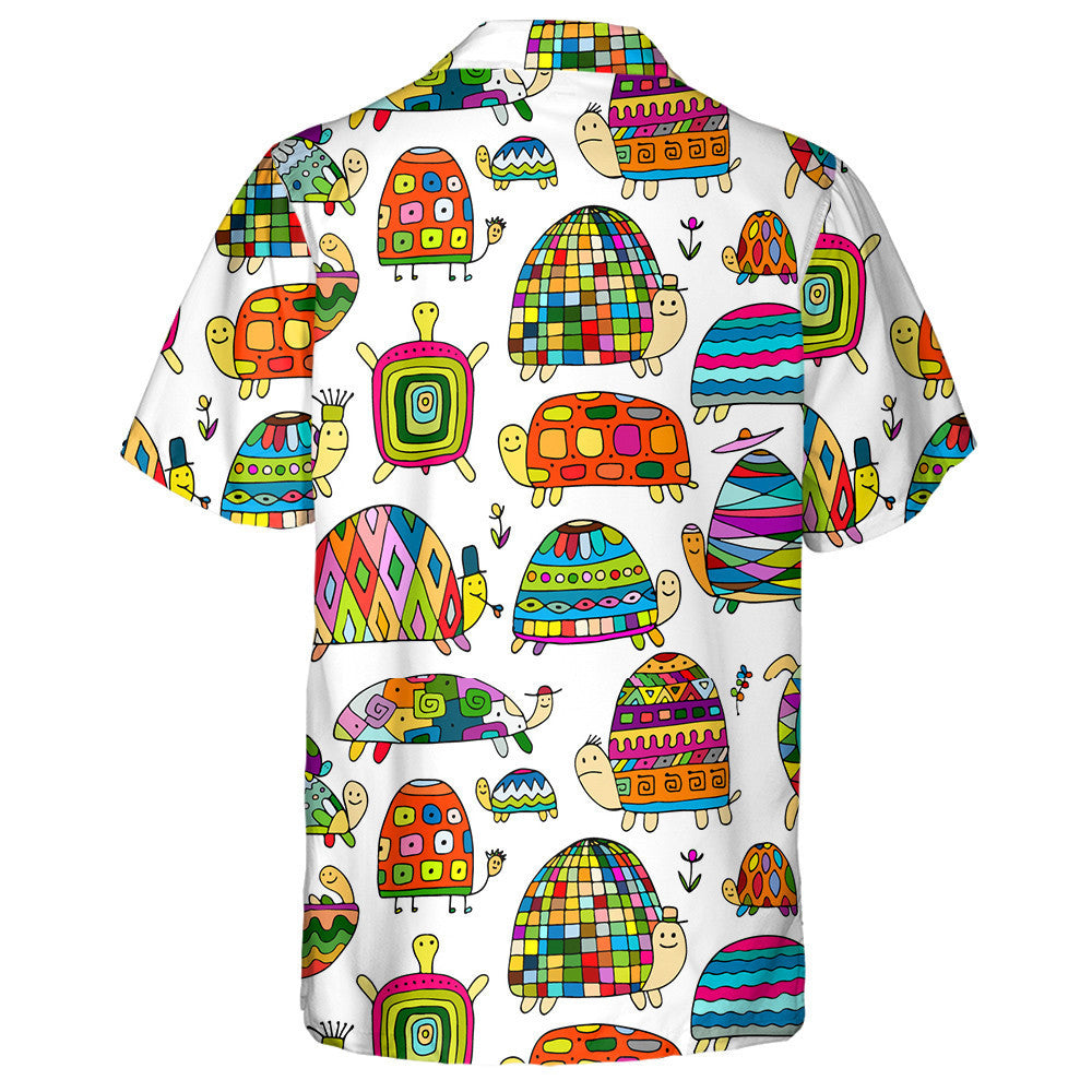 Funny Sea Turtles Collection Colorful Style Hawaiian Shirt, Hawaiian Shirt Gift, Christmas Gift