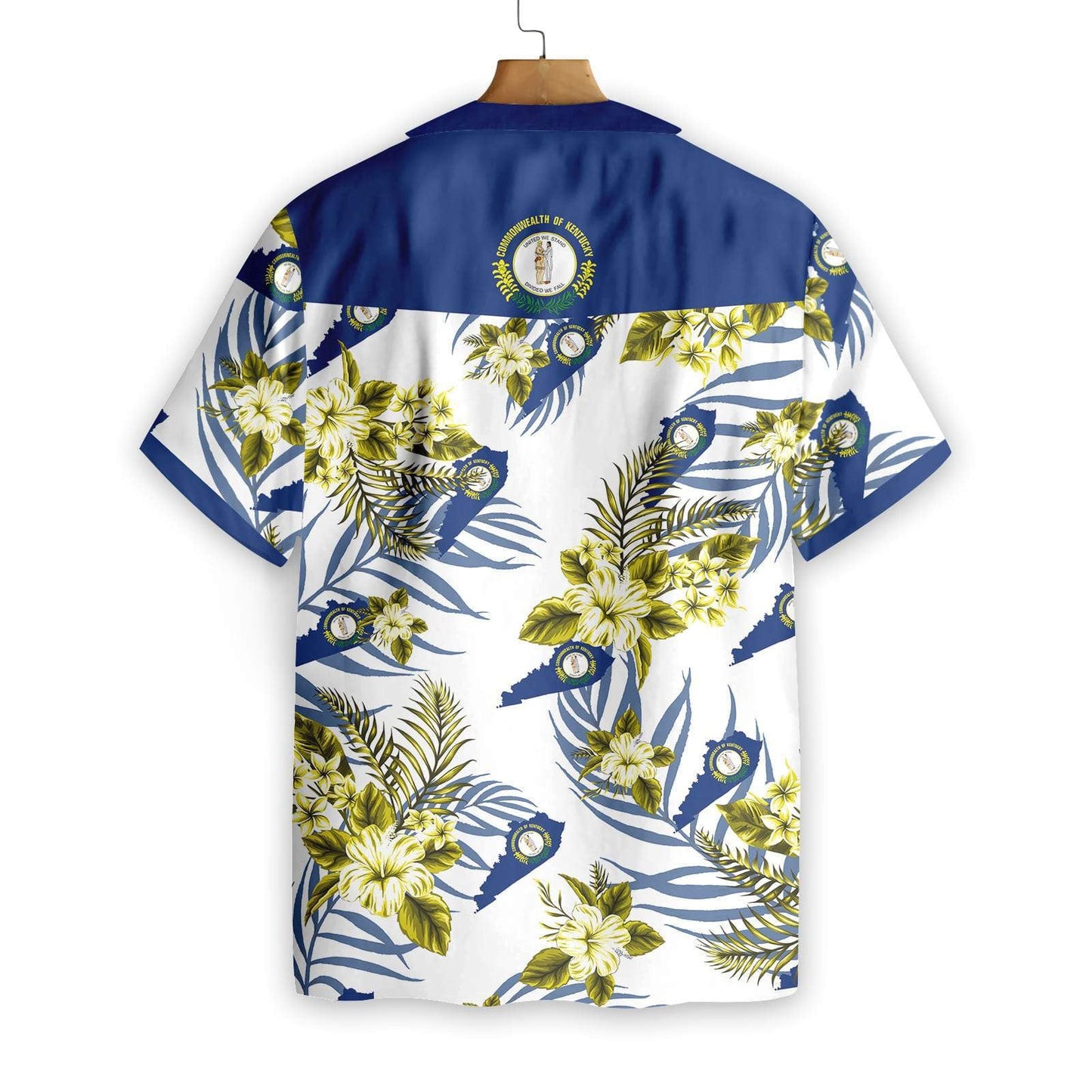 Kentucky Proud On White Background Pattern Hawaiian Shirt, Hawaiian For Gift