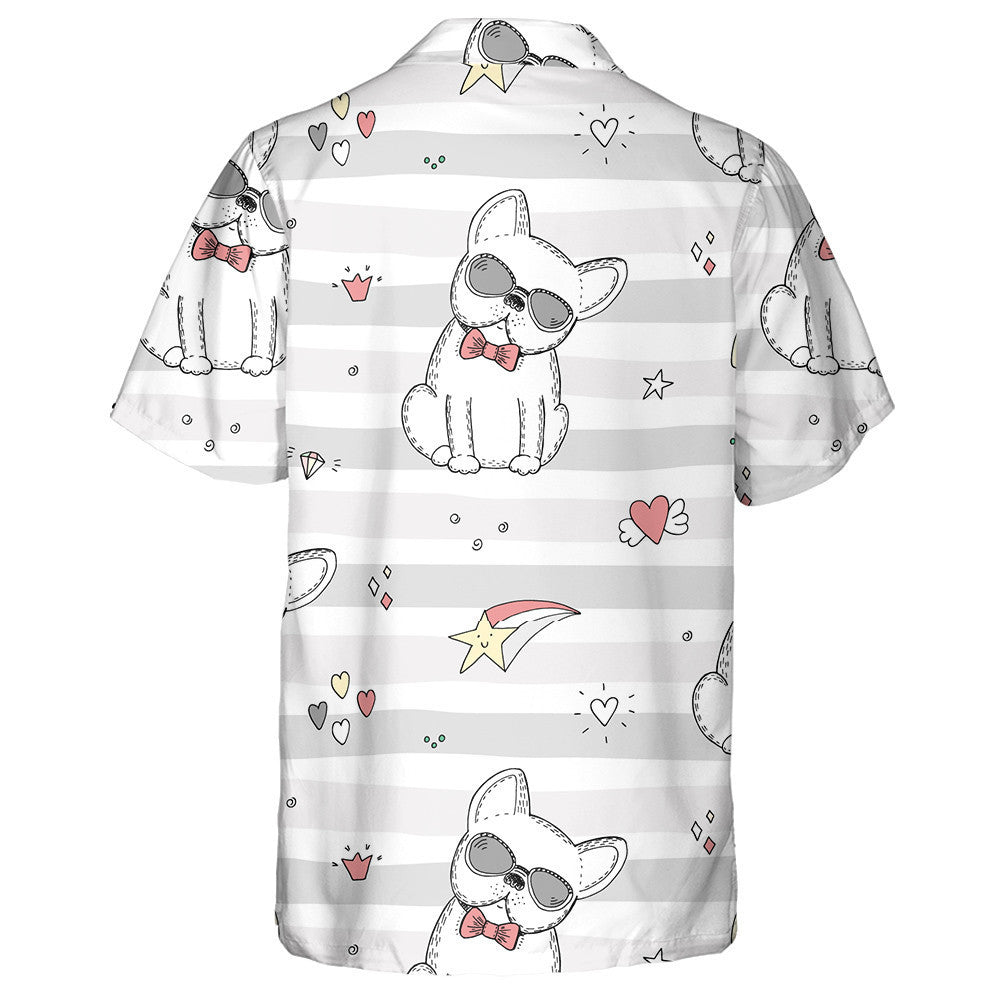 Black And White Sketch Of A Dog Hawaiian Shirt, Hawaiian For Gift