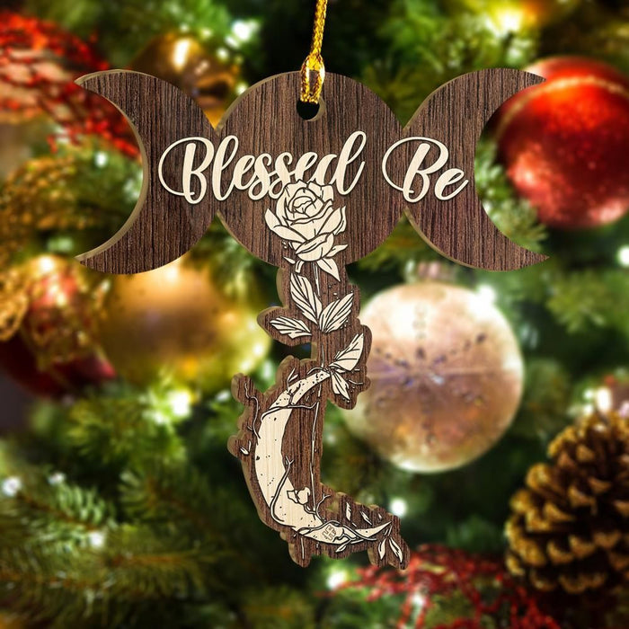 Blessed Be Moon Rose V3 2Ornament, Christmas Ornament Gift, Christmas Gift, Christmas Decoration