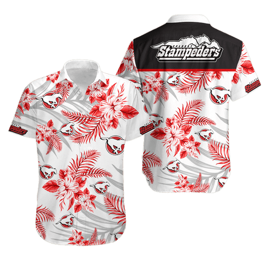 Calgary Stampeders Hawaiian Shirt_ Hawaiian Shirts -Hawaiian Shirt Gift, Christmas Gift