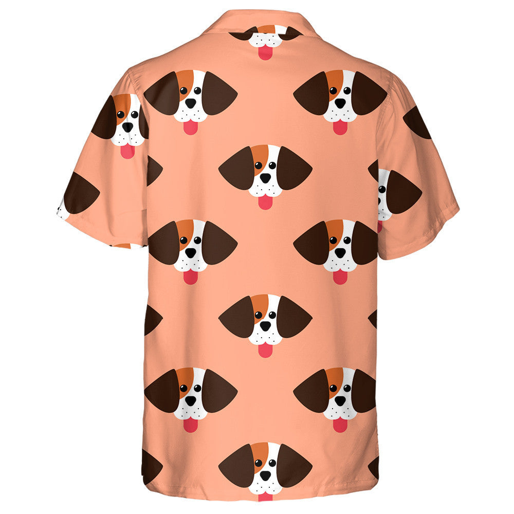 Cute Beagle Puppy Head Hand Draw Hawaiian Shirt, Hawaiian Shirt Gift, Christmas Gift