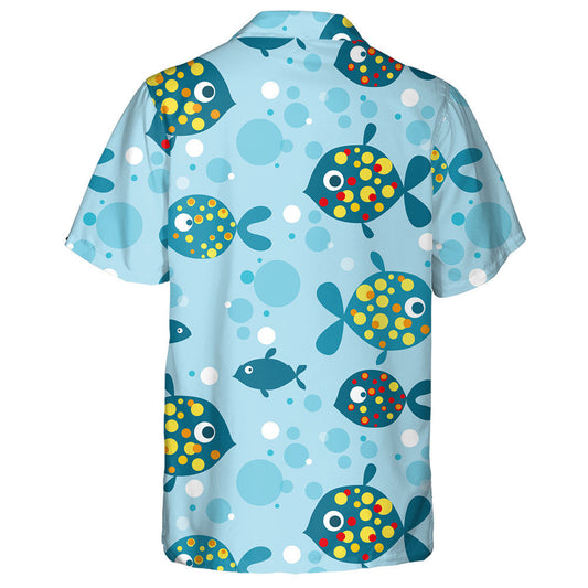 Iasc agus Bubbles Daite Daite Ar Chúlra Gorm Léine Haváí, Bronntanas Léine Haváí, Bronntanas Nollag