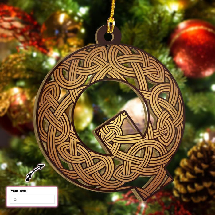 Custom Celtic Name Letter Custom Ornament, Christmas Gift, Christmas Decoration