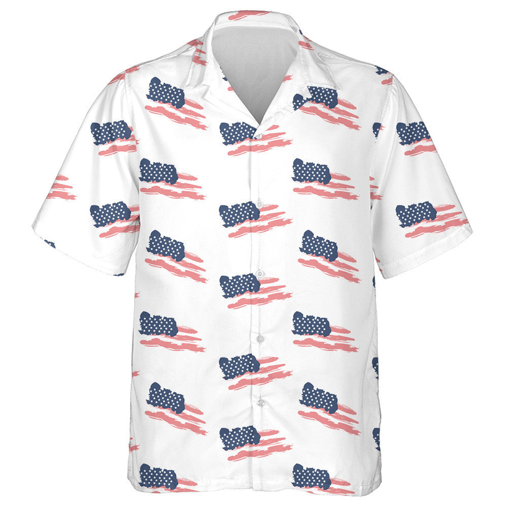 Péinteáil Uiscedhathanna Brat Tírghrá SAM Ar Chúlra Bán Léine Haváí, Bronntanas Léine Haváí, Bronntanas Nollag