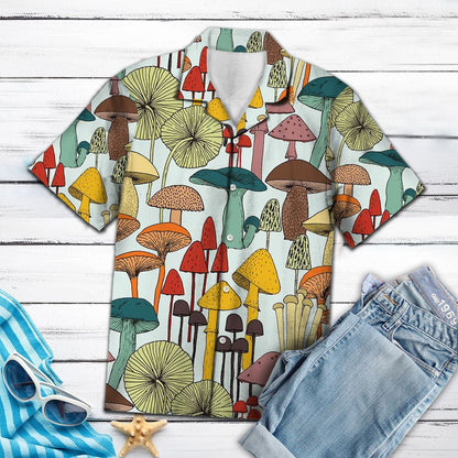 Obsessed With Mushrooms Pattern Hawaiian Shirt,Hawaiian Shirt Gift, Christmas Gift