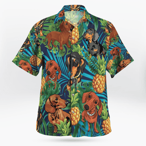 Dachshund Tropical pineapple Hawaiian Shirt, Hwaiian For Gift