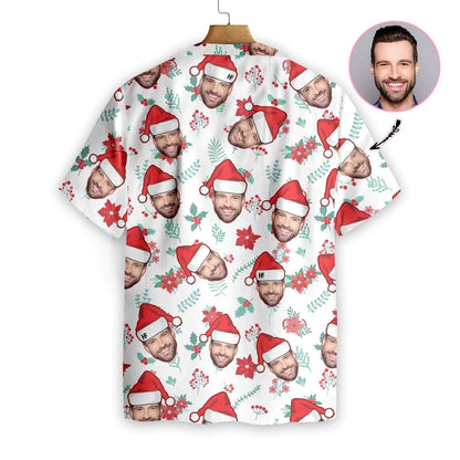 Patrún Nollag Aghaidh Greannmhar Gan uaim Léine Haváíais Grianghraf Saincheaptha, Bronntanas Léine Haváís, Bronntanas Nollag