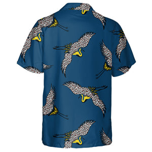 Wild African Leopards With Black Birds Hawaiian Shirt, Hwaiian For Gift