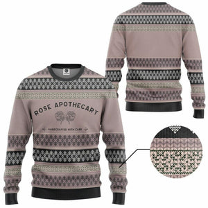 3D Custom Rose Apothecary Christmas Ugly Sweatshirt Apparel