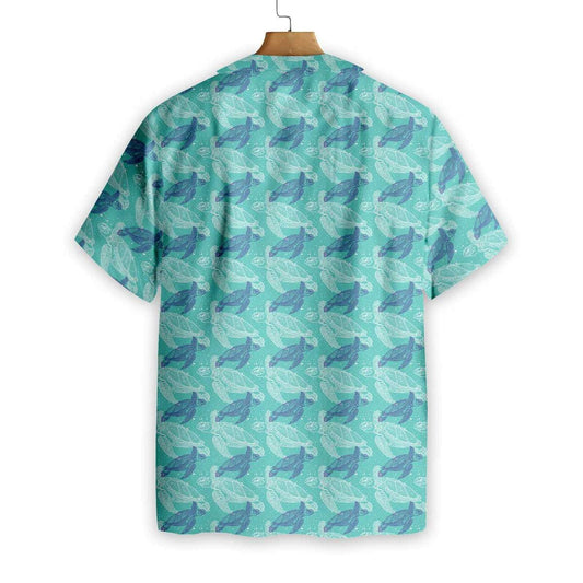 Marine Life Sea Turtle Pattern Hawaiian Shirt,Hawaiian Shirt Gift, Christmas Gift