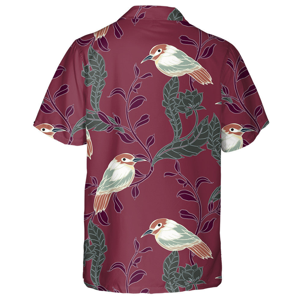 Beautiful Tropical Floral With Birds Hawaiian Shirt, Hawaiian For Gift