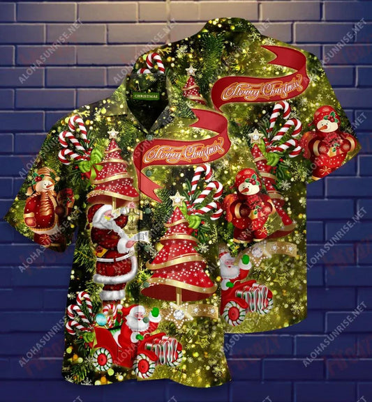 Creid i nDraíocht na Nollag Léine Ghearr Haváís Caitheamh aimsire Gearr Muinchille Léinte Seanré Haváíais Léinte Greannmhar Haváís, Bronntanas Léine Haváís, Bronntanas Nollag