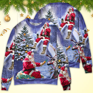 Christmas Santa Claus Story Night Christmas Is Coming Art Style Ugly Christmas Sweater, Christmas Gift, Gift Christmas 2024