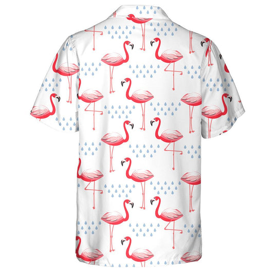 Red Beautiful Flamingo With Drop Of Water Hawaiian Shirt, Hawaiian Shirt Gift, Christmas Gift