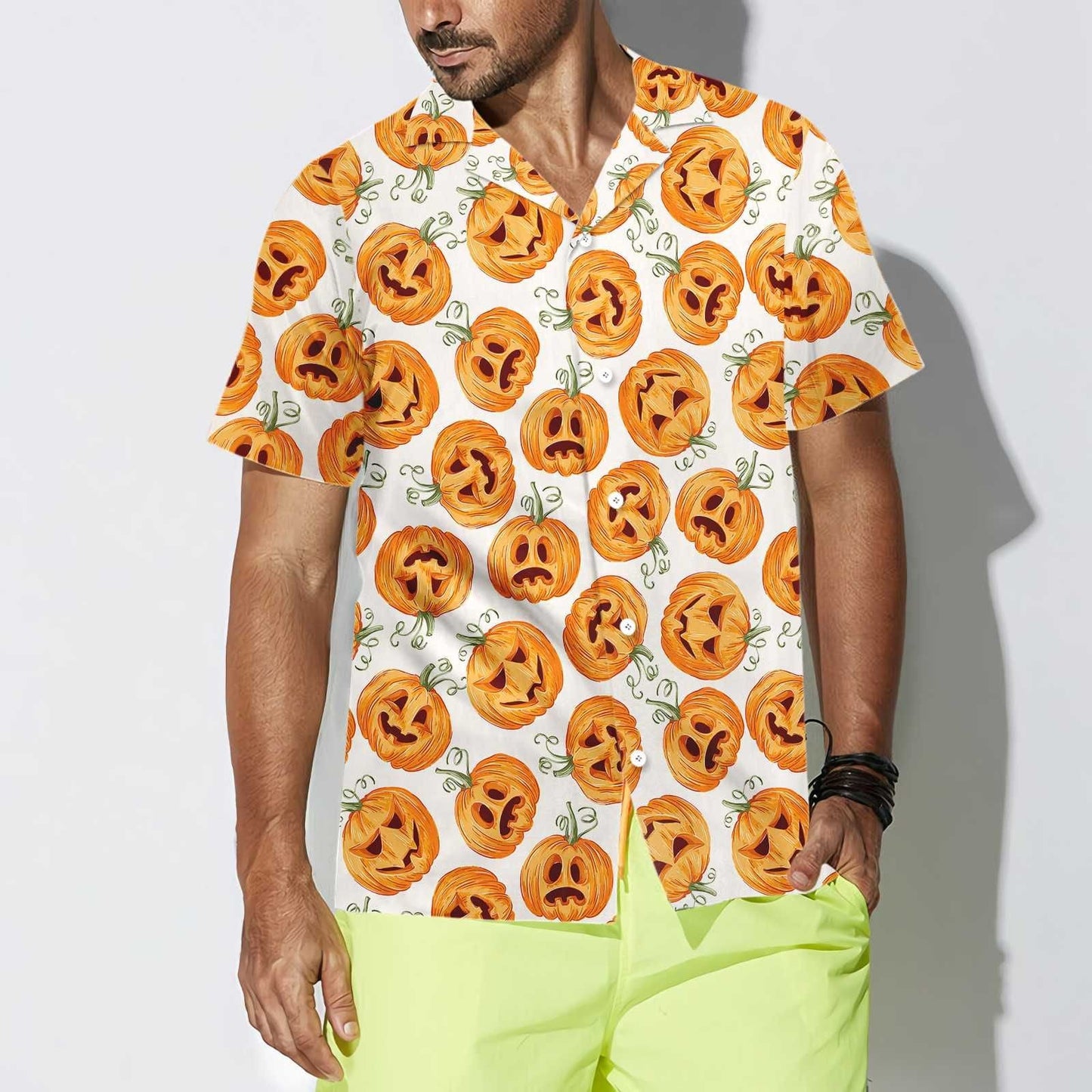 Patrún Pumpkin Léine Haváís Oíche Shamhna, Léine Oíche Shamhna Do Fhir agus do Mhná, Bronntanas Léine Haváí, Bronntanas Nollag