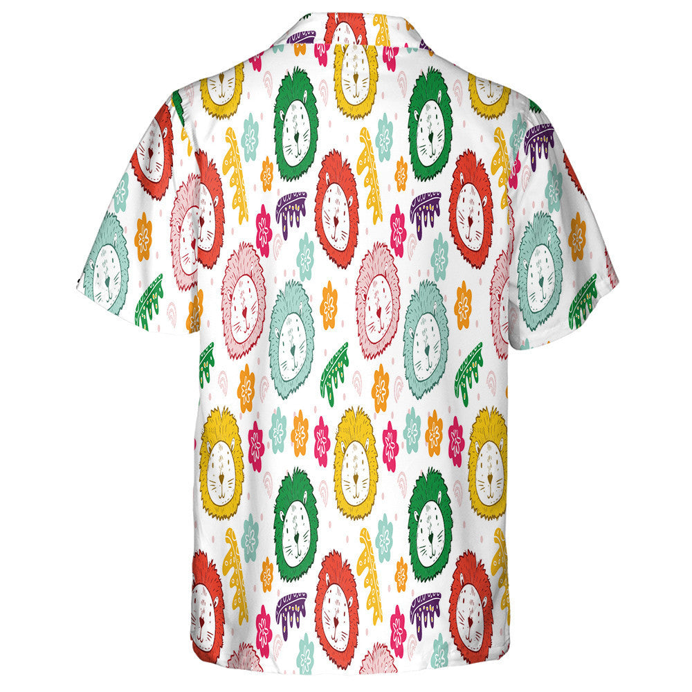 Aghaidh Leon ildaite le Bláth ar Chúlra Bán Léine Haváís, Bronntanas Léine Haváís, Bronntanas Nollag