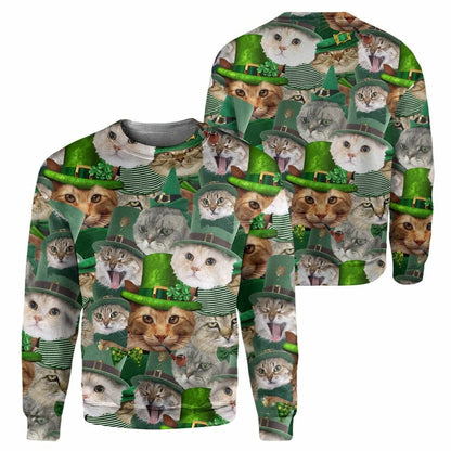 Cat Irish - 3D All Over Printed Shirt Tshirt Hoodie Apparel