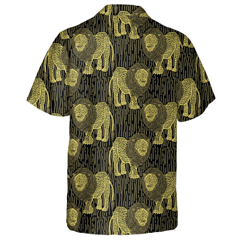 Lion Is Made Graphically Point And Line Hawaiian Shirt, Hawaiian Shirt Gift, Christmas Gift