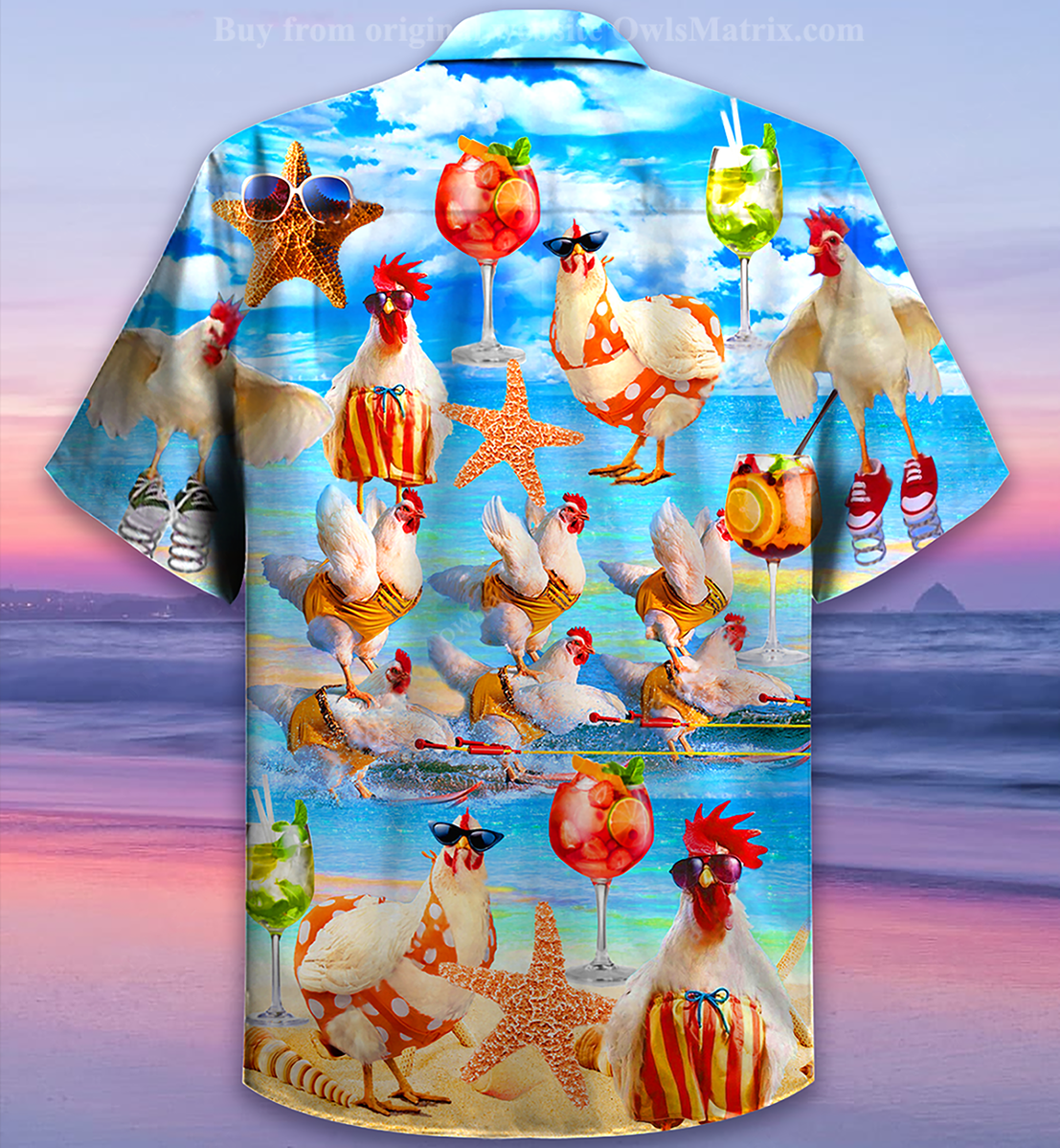 Chickens On The Beach - Hawaiian Shirt_Hawaiian Shirt Gift, Christmas Gift
