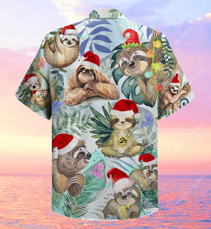 Awesome Sloth With Christmas Hawaiian Shirt,Hawaiian Shirt Gift,Christmas Gift