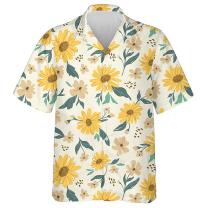 Ornáid Fhoirfe Buí Nóinín Ar Chúlra Bán Lasmuigh den Chúlra Bán Léine Haváís, Bronntanas Léine Haváíais, Bronntanas Nollag