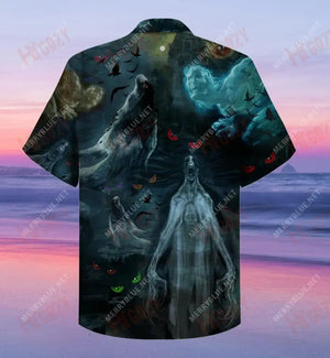 Amazing Ghost Unisex Hawaiian Shirt Summer Short Sleeve Tactical Hawaiian Shirt Hawaiian Shirt Pattern, Hawaiian Shirt Gift, Christmas Gift