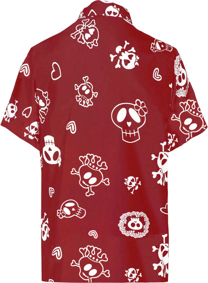 Red King Of Skulls And Crossbones Tropical Hawaiian Shirt,Hawaiian Shirt Gift, Christmas Gift