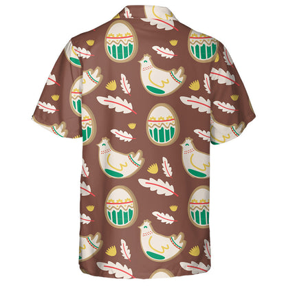 Lovely Chickens With Funny Eggs And Feathers Hawaiian Shirt, Hawaiian Shirt Gift, Christmas Gift
