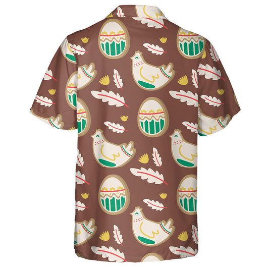 Lovely Chickens With Funny Eggs And Feathers Hawaiian Shirt, Hawaiian Shirt Gift, Christmas Gift
