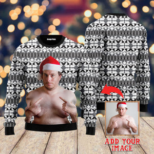 Custom Photo On Ugly Xmas Knit Style Custom Christmas Sweaters, Christmas Ugly Sweater,Christmas Gift,Gift Christmas 2022