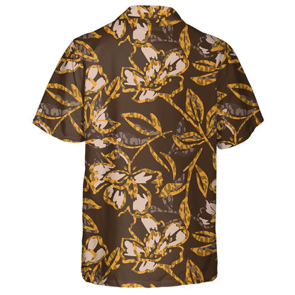 Wild African Leopard With Tropical Hibiscus Flowers Hawaiian Shirt, Hawaiian Shirt Gift, Christmas Gift