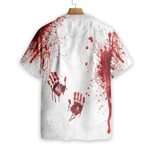 Horror Halloween Blood Splatter I'm Fine Hawaiian Shirt,Hawaiian Shirt Gift, Christmas Gift