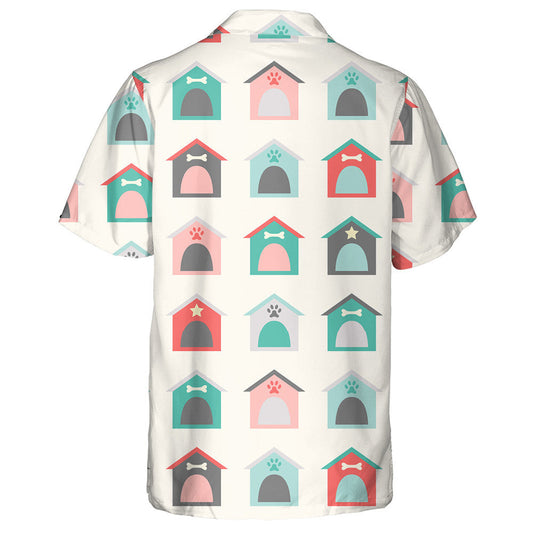 Retro Colors Dog Home Background With Love Hawaiian Shirt, Hawaiian Shirt Gift, Christmas Gift