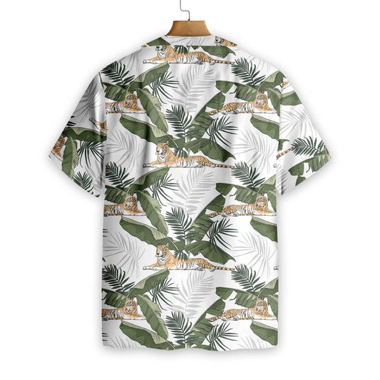 Tíogair Trópaiceach Rí na Jungle Le Léine Haváí Duillín Banana, Bronntanas Léine Haváíais, Bronntanas Nollag