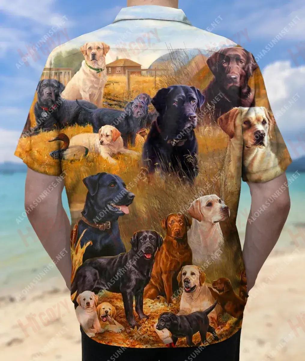 Aisghabhálaí Labrador Sona Teaghlaigh Léine Gearr Muinchille Unisex Léinte T Aigéan Haváís Léine Oirbheartaíochta Haváís Léinte haváíais do Mhná, Bronntanas Léine Haváís, Bronntanas Nollag