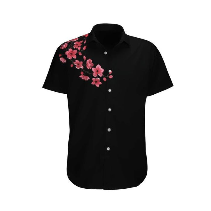 Japanese Aesthetic Sakura Cherry Blossom Pattern Hawaiian Shirt,Hawaiian Shirt Gift, Christmas Gift