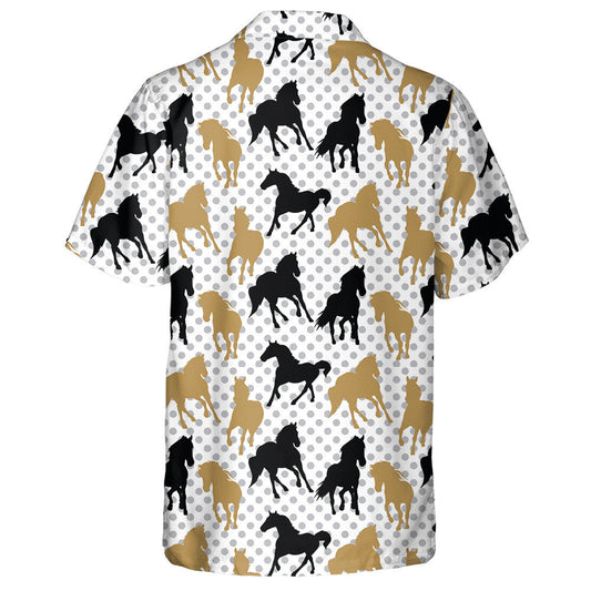 The Image Of A Horses On Grey Dot Hawaiian Shirt,Hawaiian Shirt Gift, Christmas Gift